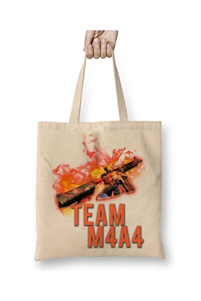 Baskı Dükkanı CS Go Counter Strike Team M4a4 Tkanina Torba Duga Sa ručkom