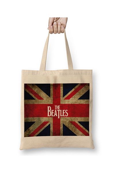 Baskı Dükkanı Υφασμάτινη τσάντα The Beatles με μακριά λαβή