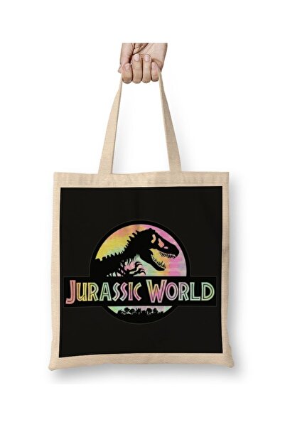 Baskı Dükkanı Jurassic World tkanina Torba duga Sa ručkom