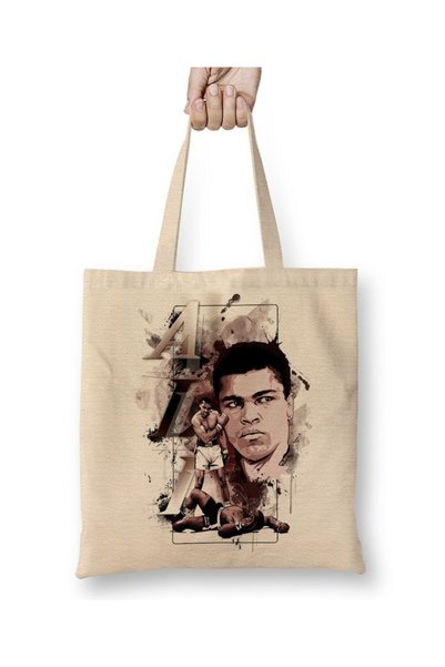 Baskı Dükkanı Muhammad Ali Boks 05 Tkanina Torba Duga Sa ručkom