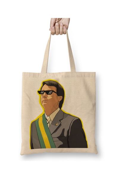 Baskı Dükkanı Bolsonaro Presidente Mitador majica Torba duga Sa ručkom