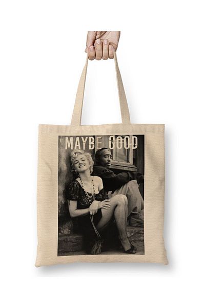 Baskı Dükkanı Υφασμάτινη τσάντα Tupac Marilyn με μακριά λαβή