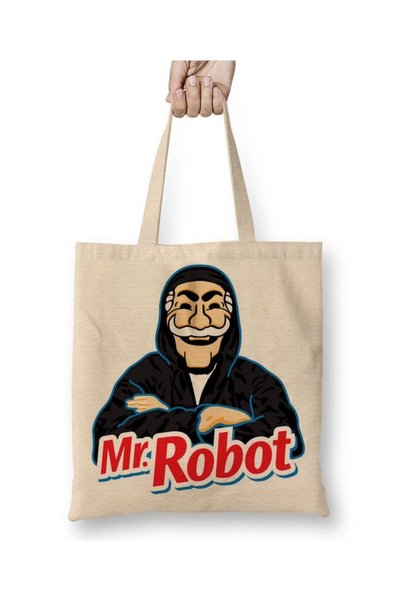 Baskı Dükkanı Mr Robot Cloth Torba Dugačka Sa ručkom