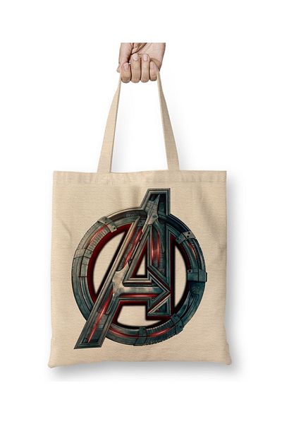 Baskı Dükkanı Geantă din pânză A De Avengers Vingadores cu mâner lung