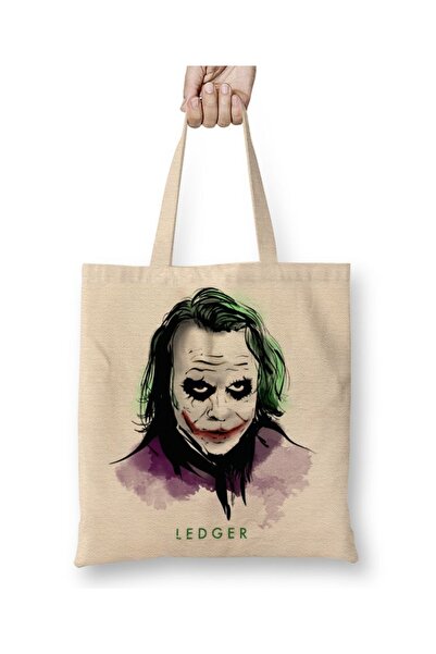 Baskı Dükkanı Joker Ledger tkanina Torba duga Sa ručkom