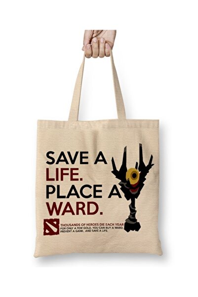 Baskı Dükkanı Dota 2 Art Of Ward Cloth Torba Long Sa ručkom