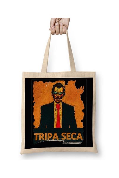 Baskı Dükkanı Υφασμάτινη τσάντα Tripa Seca με μακριά λαβή