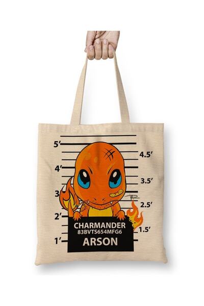 Baskı Dükkanı Charmander Bad Boy Pokemon tkanina Torba duga Sa ručkom