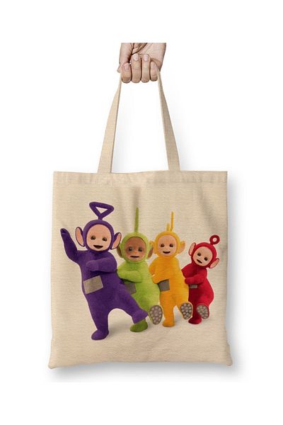 Baskı Dükkanı The Teletubbies 07 υφασμάτινη τσάντα με μακριά λαβή