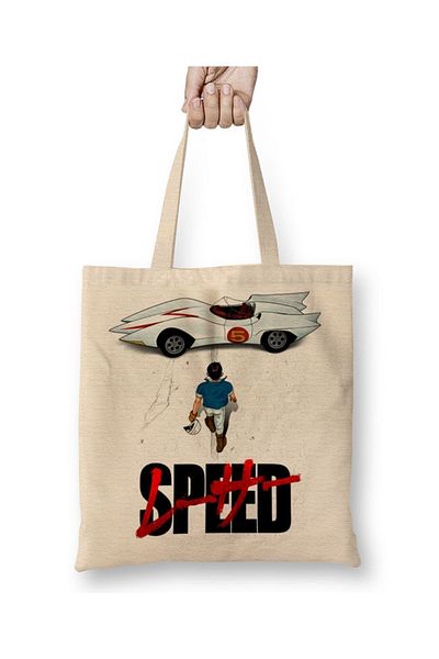 Baskı Dükkanı Υφασμάτινη τσάντα Speed ​​Racer Speed ​​Racer με μακριά λαβή
