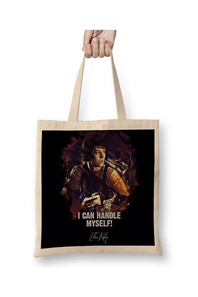 Baskı Dükkanı I Can Handle Myself Ellen Ripley Geantă din pânză cu mâner lung
