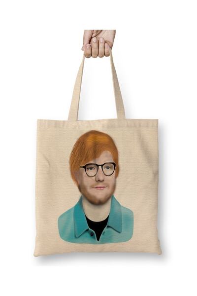 Baskı Dükkanı Ed Sheeran tkanina Torba duga Sa ručkom