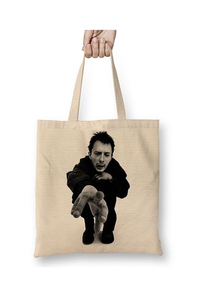 Baskı Dükkanı Υφασμάτινη τσάντα Thom Yorke με μακριά λαβή