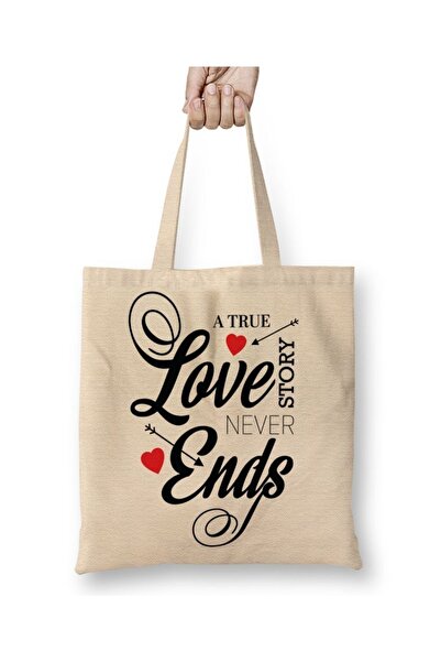 Baskı Dükkanı Pelenica True Love Torba Duga Sa ručkom