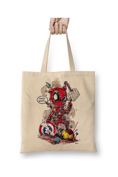 Baskı Dükkanı Υφασμάτινη τσάντα Deadpool με μακριά λαβή