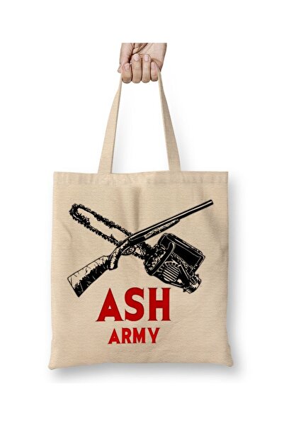 Baskı Dükkanı Ash Army Evil Dead Cloth Torba Long Sa ručkom