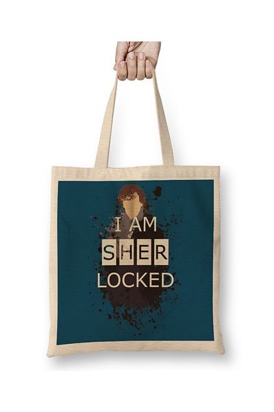 Baskı Dükkanı I Am Sher Locked υφασμάτινη τσάντα με μακριά λαβή