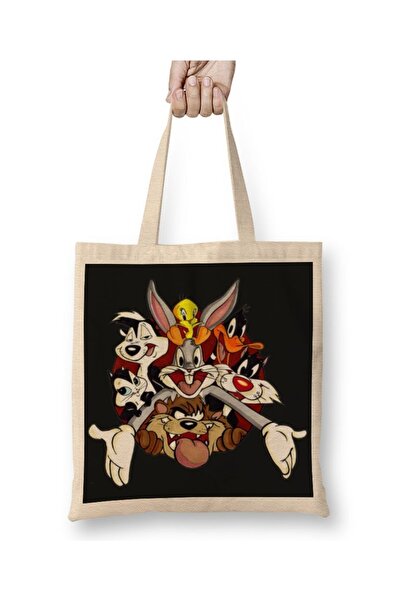 Baskı Dükkanı Looney Tunes crtani platno Torba dugo Sa ručkom