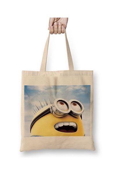 Baskı Dükkanı Minion 04 υφασμάτινη τσάντα με μακριά λαβή