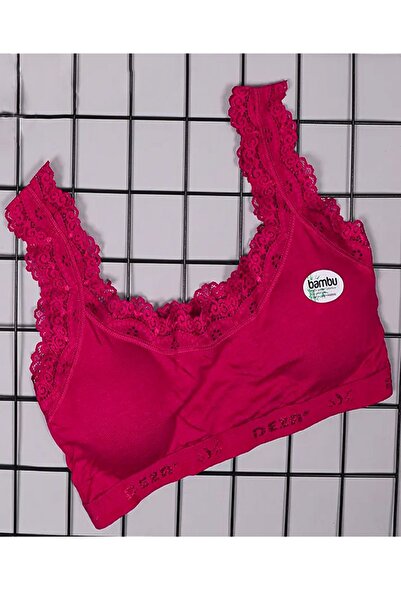 Turuncu Portakal Bustieră cu bretele din dantelă groasă, cu pernă, Südyen