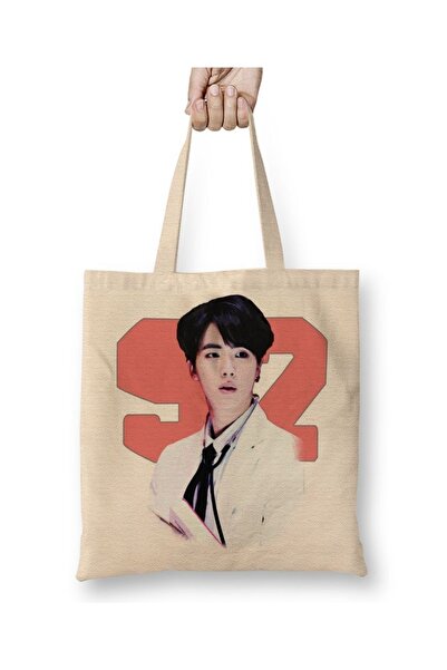 Baskı Dükkanı Bts Seokjin tkanina Torba duga Sa ručkom