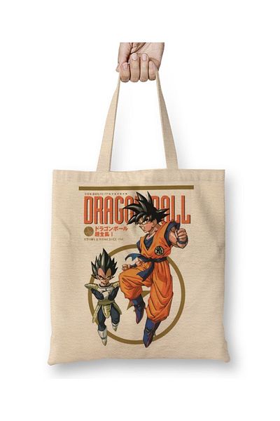 Baskı Dükkanı Adventures Dragon Ball υφασμάτινη τσάντα με μακριά λαβή