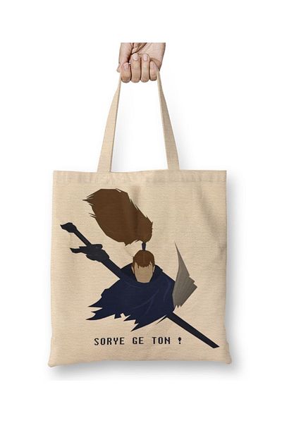 Baskı Dükkanı Υφασμάτινη τσάντα Yasuo Sorye Ge Ton Lol με μακριά λαβή