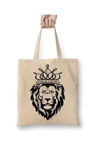 Baskı Dükkanı The Lion King Branca Masculina E Feminina υφασμάτινη τσάντα με μακριά λαβή