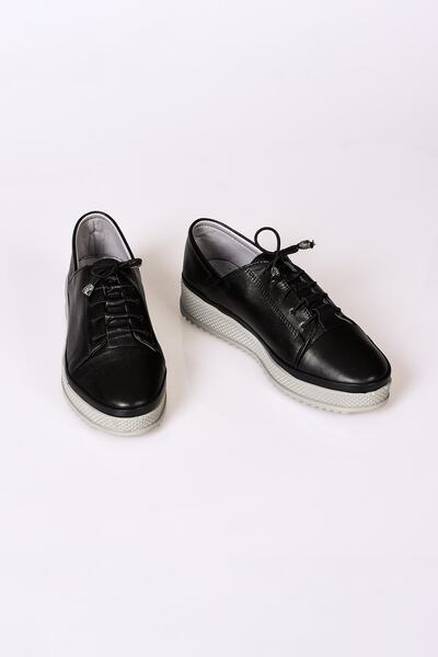 Pandora Y21.MC309 HAkiki Deri Ortopediik Taban Bağcıklı Spor Klasik Yumuşacık Günlük Sneaker Ayakkabı