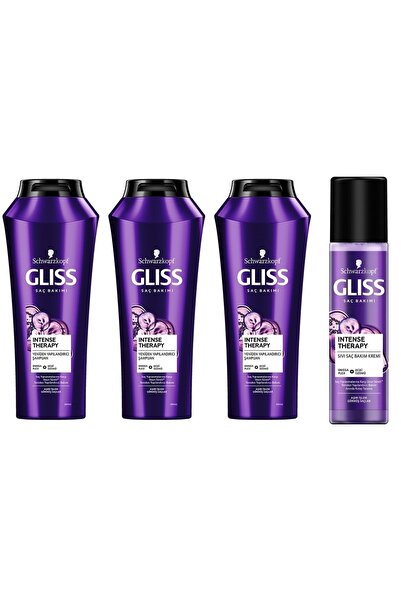 Gliss شامبو إعادة بناء العلاج المكثف 360 مل 3 عبوات + بلسم سائل 200 مل