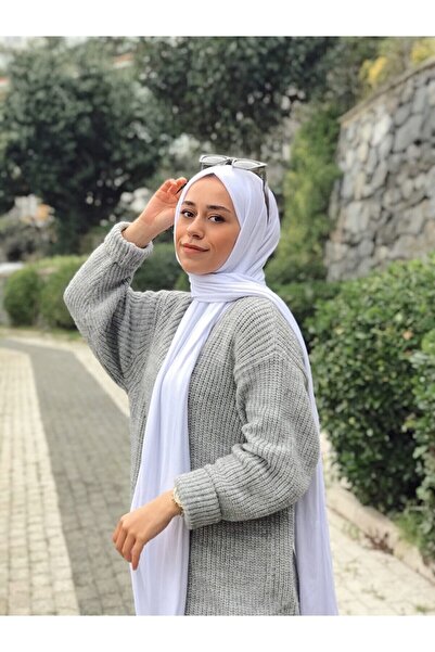 Larissa Scarf Penye Şal Beyaz