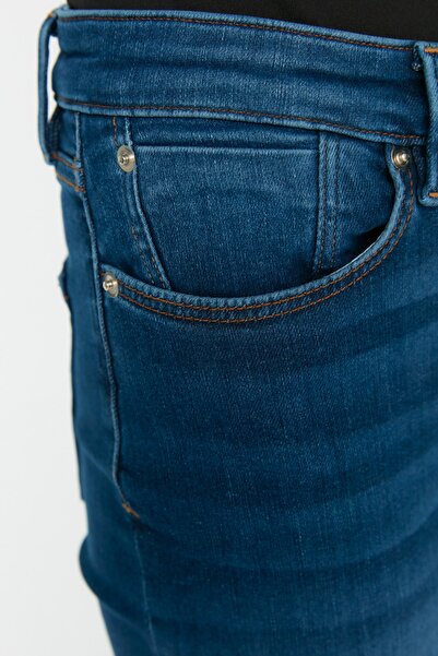 Trendyol Collection Сині джинси з високою талією та еластичною посадкою