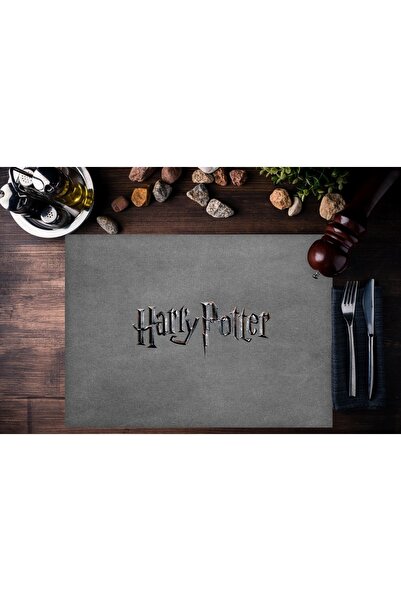 Adawall Home Set de 4 serviciu american din pânză Harry Potter neagră 35x50cm