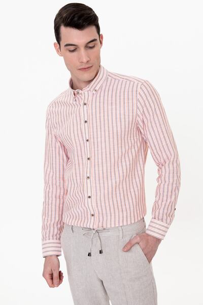 Pierre Cardin Erkek Acik Kahverengi Gömlek G021Sz004.000.1403636