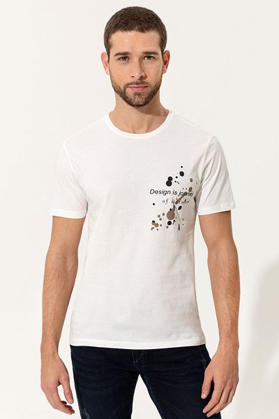 Pierre Cardin Ανδρικό T-Shirt Ecru G021Sz011.000.1369964