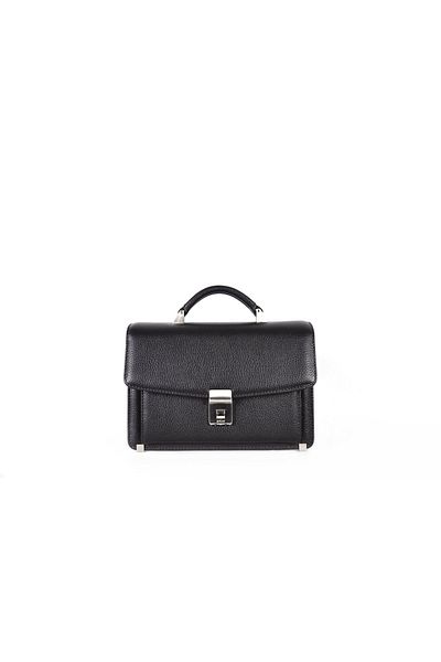 Eminsa Men's Encrypted Brown Genuine Leather Handbag