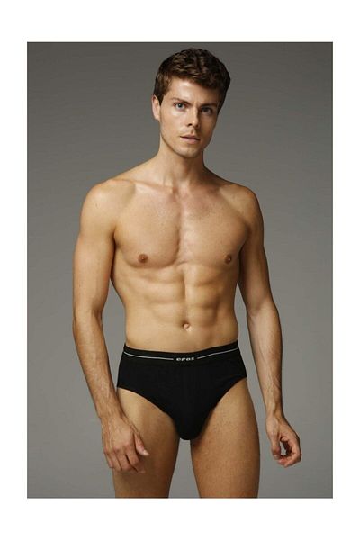 Muraty Eros Compact Slip pentru bărbați pachet de 6 negru-gri-albastru marin 95% bumbac 5% elastan