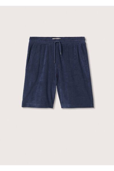 MANGO Man Havlu Kumaş Pamuklu Bermuda Şort