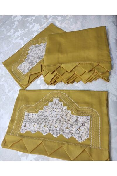 Çeyizci Sokağı El Işi Dantel Çarşafı Da Dantelli Pike Takımı