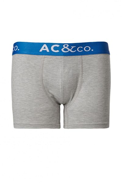 AC&Co / Altınyıldız Classics Pánské tmavě modro-šedé balení 3 vzorovaných bavlněných pružných boxerek