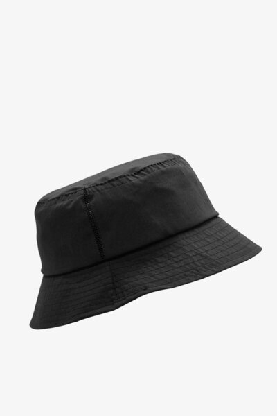 eleven market Düz Siyah Kova Şapka Balıkçı Şapka Bucket Hat
