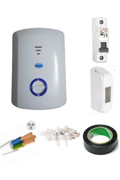 Damla Tıtanıum Elektrıklı Şohben 5 Mt Kablolu Tam Takım Set