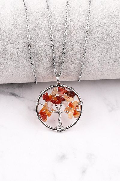 Armis Tree of Life - Natural Necklace with Agate Stone Detail