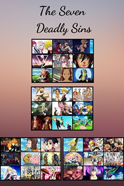 PrimeShoping مجموعة بطاقات الصور الفوتوغرافية Anime - The Seven Deadly Sins
