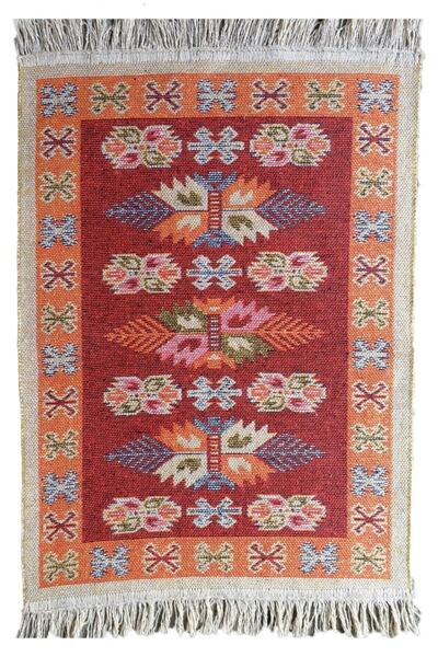 Voho Tekstil Çift Taraflı Kilim Antik Tarz Eelebek Desen Yolluk
