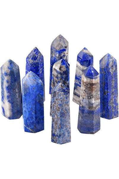 Tesbih Atölyesi Sertifikalı 1.kalite Doğal Lapis Lazuli Taşı Piramit Kazık Obelisk Parça