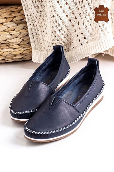 Lal Shoes & Bags Barve (100%) Pravá kůže Pohodlné dámské baleríny-tmavě modré