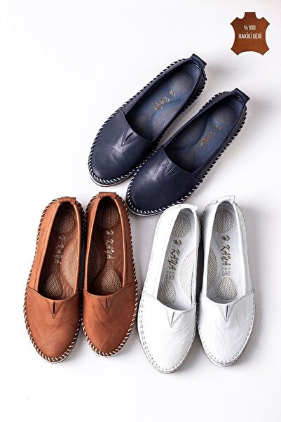 Lal Shoes & Bags Barve (100%) valódi bőr kényelmes női balerina-sötétkék