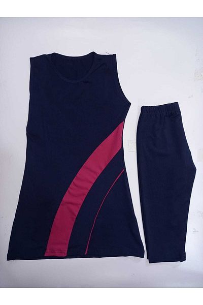 GC GÖKHAN CLUB Girl's Waiter Digital Zero Sleeve Tights Swimsuit