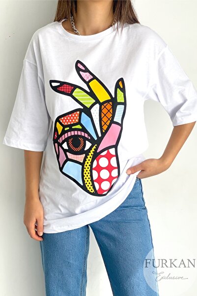 FEMELLE Γυναικείο μπλουζάκι με λαιμόκοψη με λαιμόκοψη με χαμηλό ώμο oversize